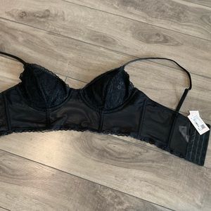Lace Bustier Jet Black